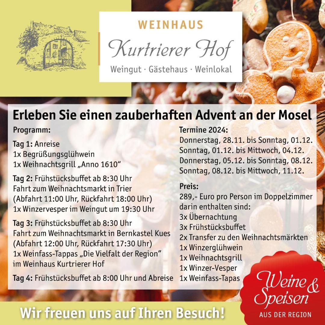 ホテル Weinhaus Kurtrierer Hof ライヴェン エクステリア 写真